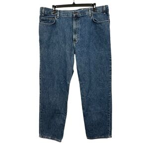 Men’s Denim Jeans Size 44x32 Blue Relaxed Fit Straight Leg 5-Pocket
